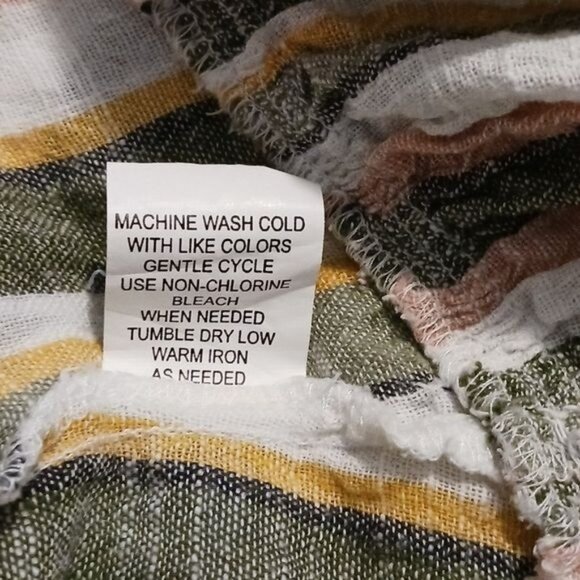 Blue Island Strapless Cotton Striped Hi-low Dress Tie Waist Size S‎ - Picture 14 of 14